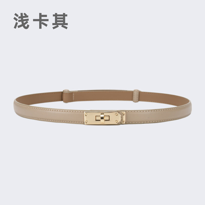 Wholesale women's thin belt skirt casual pants belt waist buckle belt